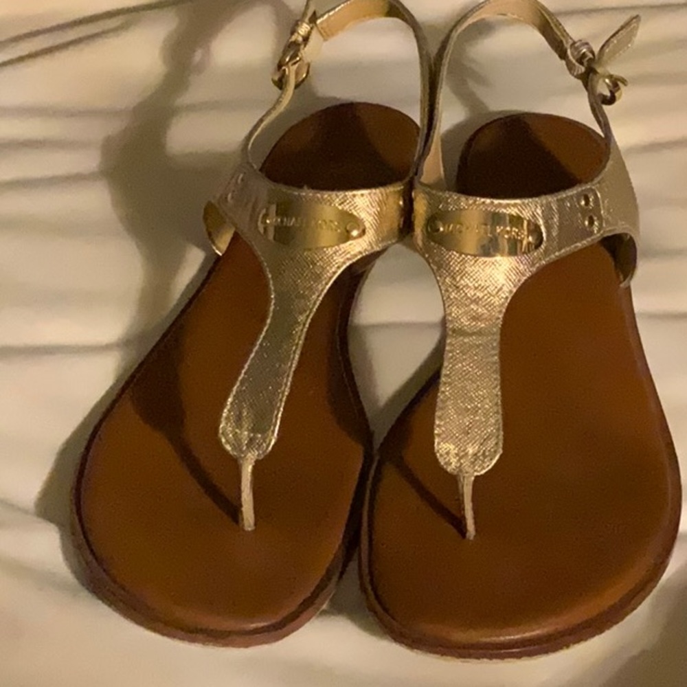 Michael Korn Gold Sandals